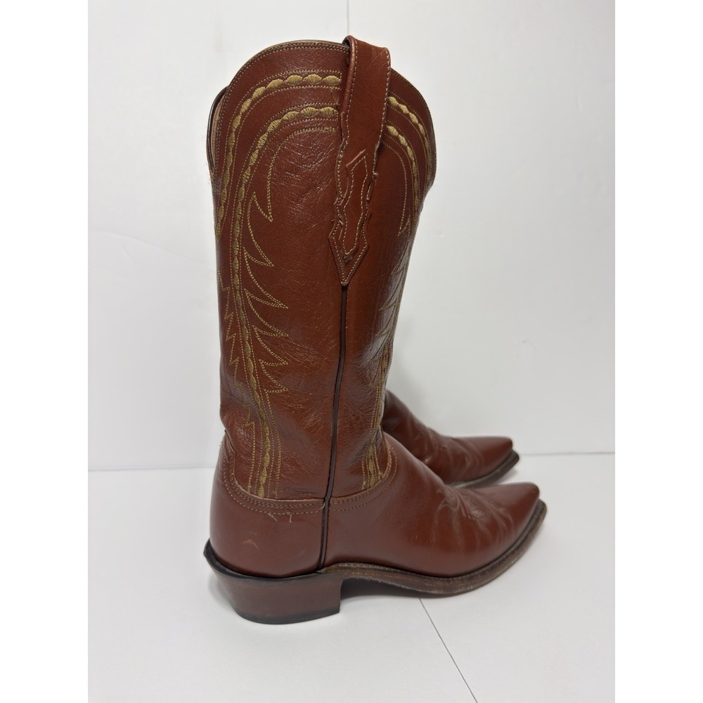 Lucchese 1883 Womens Snip Toe Cowhide Red Leather Boot 9 N820054 Cowgirl Western - Picture 3 of 9